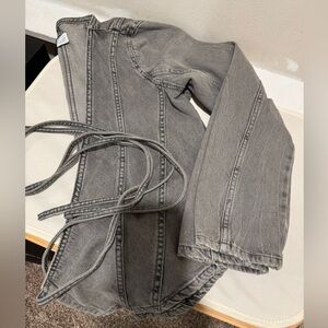 Zara Light Gray Denim top
